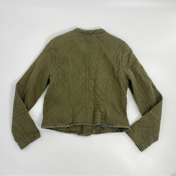 Anthropologie Quilted Riding Jacket M Hei Hei Olive Lined Equestrian Old Money - Picture 5 of 12
